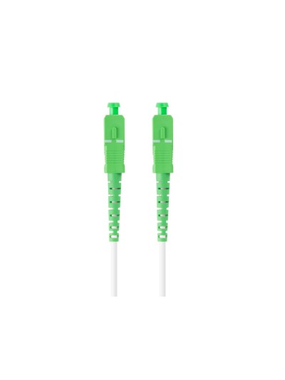 Latiguillo fibra optico sc - apc lanberg 20m mono simplex g657b3 lszh blanco