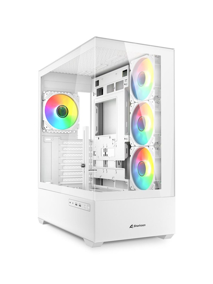 Caja gaming sharkoon ak6 tgv atx blanco 4xvent 120mm 2xusb sn fuente Caja gaming sharkoon ak6 tgv atx blanco 4xvent 120mm 2xusb sn fuente