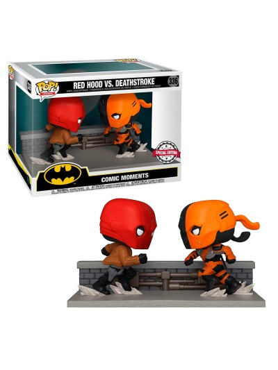 Funko pop moments pack doble dc red hood vs deathstroke exclusivo 48886