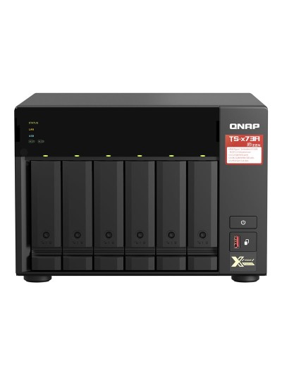 Servidor nas qnap ts - 673a - 8g 8gb 2.5g 6 compartimentos