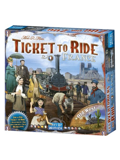 Juego de mesa aventureros al tren francia (+ el viejo oeste) pegi 8