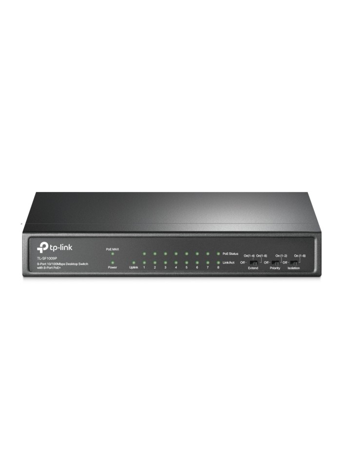 Switch 9 puertos tp - link tl - sf1009p 10 - 100 8 puertos poe+ Switch 9 puertos tp - link tl - sf1009p 10 - 100 8 puertos poe+