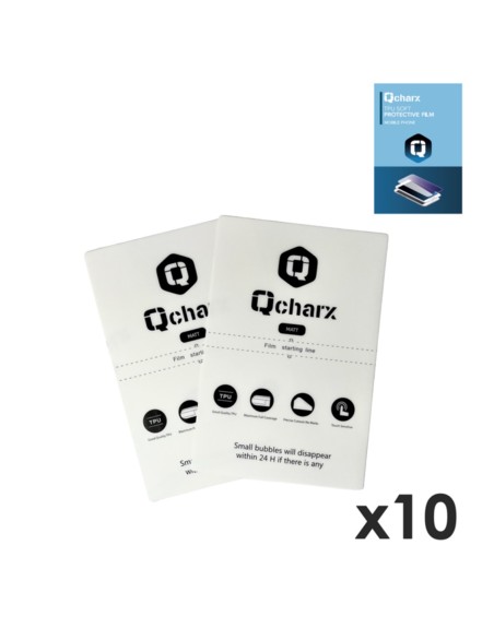 Laminas de proteccion frontales qcharx hidrogel mate anti huellas para qx1 10 unidades