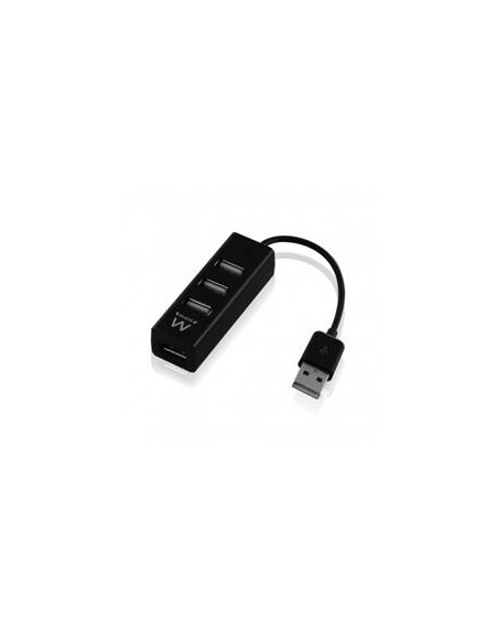 Hub usb ewent 4 puertos - usb 2.0 - negro
