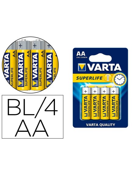 Pila varta salina superlife aa tipo r-06 blister de 4 unidades