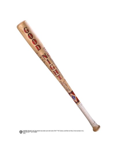 Réplica the noble collection escuadrón suicida bate de beisbol de harley quinn good night 80 cm