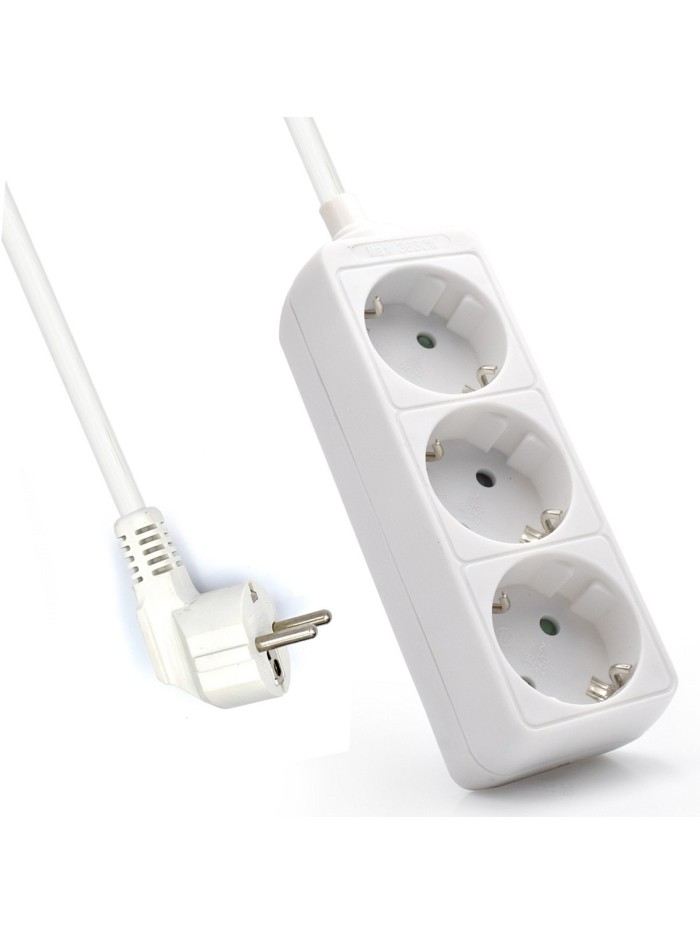 Regleta ewent 3 tomas shucko y 1.5 metros de cable blanco Regleta ewent 3 tomas shucko y 1.5 metros de cable blanco