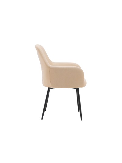 Silla q-connect confidente siemione base metalica alt max 820 anc 570 prof 580 color marron arena