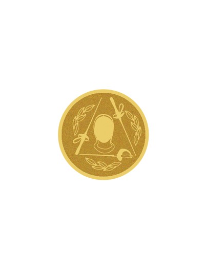 25/26 DISCO DORADO AUTOADHESIVA ESGRIMA Ø 2,5 CM