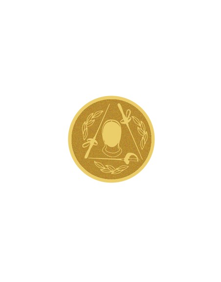 25/26 DISCO DORADO AUTOADHESIVA ESGRIMA Ø 2,5 CM