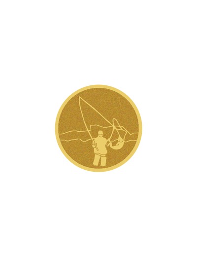 25/26 DISCO DORADO AUTOADHESIVA PEZCA Ø 2,5 CM