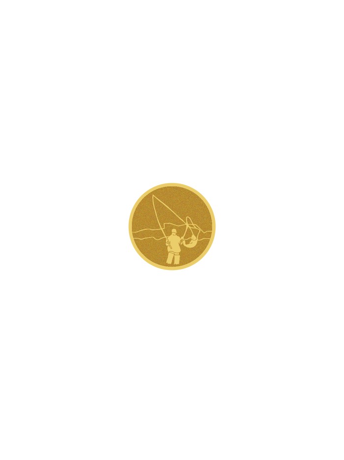 25/26 DISCO DORADO AUTOADHESIVA PEZCA Ø 2,5 CM