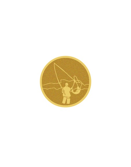 25/26 DISCO DORADO AUTOADHESIVA PEZCA Ø 2,5 CM