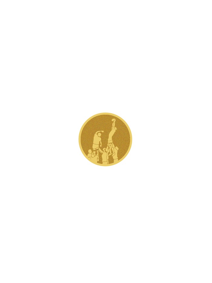 25/26 DISCO DORADO AUTOADHESIVA RUGBY Ø 2,5 CM