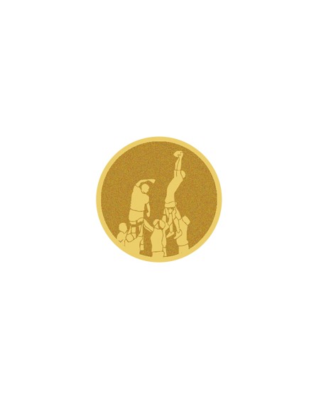 25/26 DISCO DORADO AUTOADHESIVA RUGBY Ø 2,5 CM