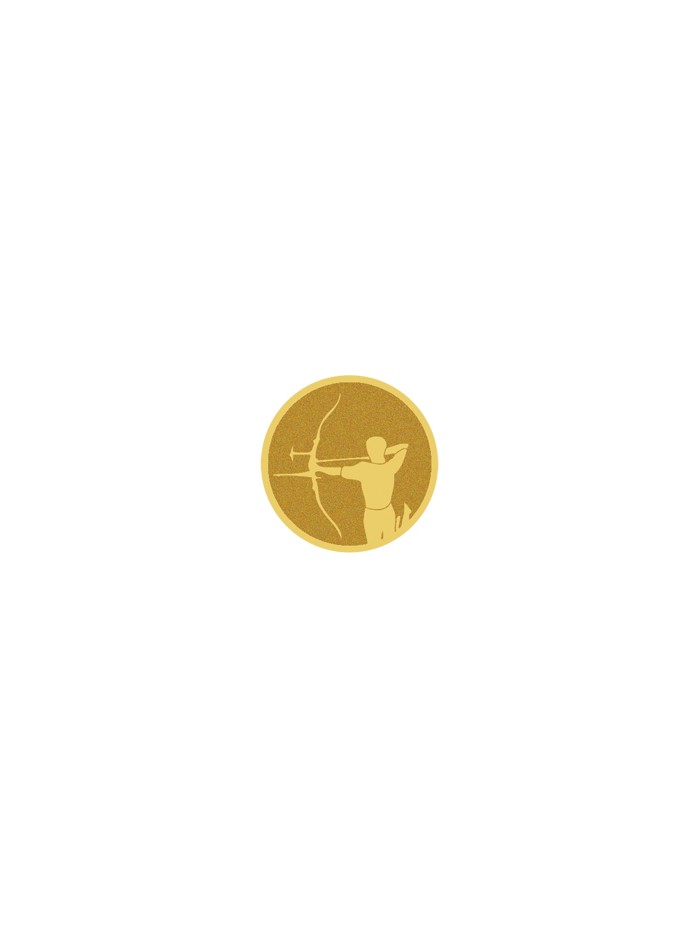 25/26 DISCO DORADO AUTOADHESIVA TIRO ARCO Ø 2,5 CM
