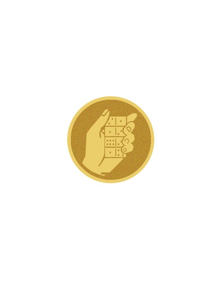 25/26 DISCO DORADO AUTOADHESIVA DOMINO Ø 2,5 CM