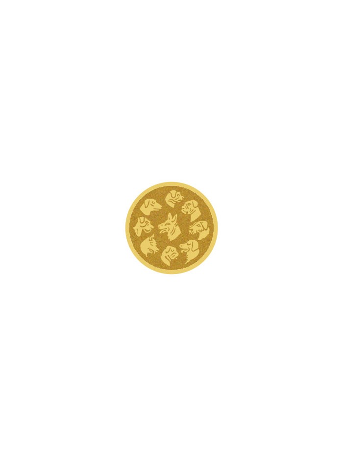 25/26 DISCO DORADO AUTOADHESIVA PEDRO Ø 2,5 CM