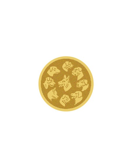 25/26 DISCO DORADO AUTOADHESIVA PEDRO Ø 2,5 CM
