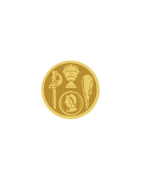 25/26 DISCO DORADO AUTOADHESIVA BARAJA Ø 2,5 CM