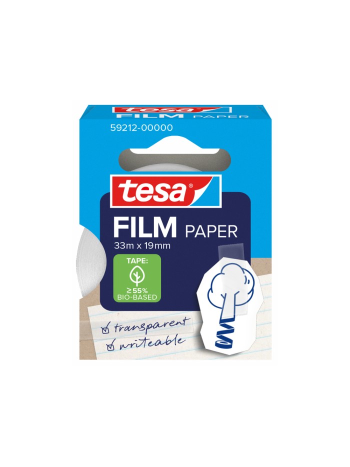 Cinta adhesiva tesa papel transparente 33 mt x 19 mm Cinta adhesiva tesa papel transparente 33 mt x 19 mm