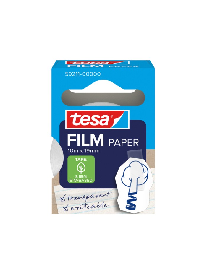 Cinta adhesiva tesa papel transparente 10 mt x 19 mm Cinta adhesiva tesa papel transparente 10 mt x 19 mm