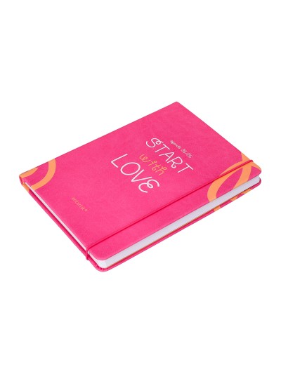 Agenda escolar antartik 25-26 encuadernada go! simil piel fucsia semana vista a5 bilingüe papel fsc 80 gr