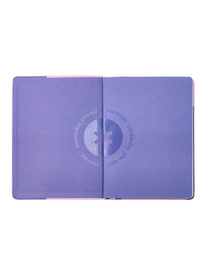 Agenda escolar antartik 25-26 encuadernada go! simil piel morado semana vista a5 bilingüe papel fsc 80 gr