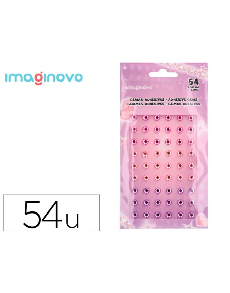 Pegatinas imaginovo gemas rosas y moradas brillantes con relieve para todas superficies 190x105 mm en