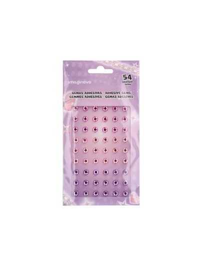 Pegatinas imaginovo gemas rosas y moradas brillantes con relieve para todas superficies 190x105 mm en