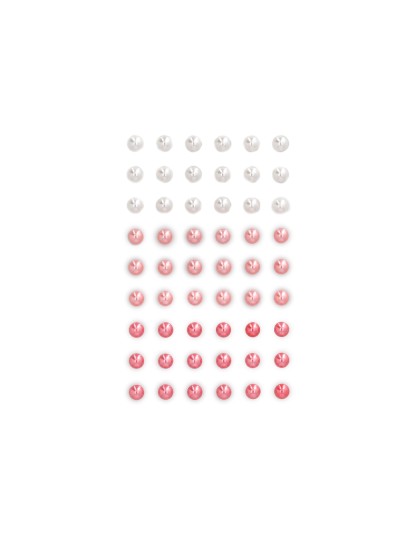 Pegatinas imaginovo gemas blancas y rosas brillantes con relieve para todas superficies 190x105 mm en