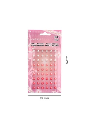 Pegatinas imaginovo gemas blancas y rosas brillantes con relieve para todas superficies 190x105 mm en