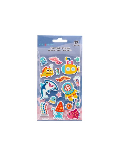 Pegatinas imaginovo luminosas submarino con relieve 190x105 mm en blister