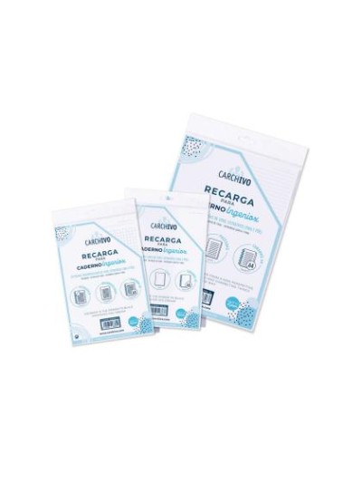 Recambio carchivo para cuaderno ingeniox din a5 50 hojas cuadricula