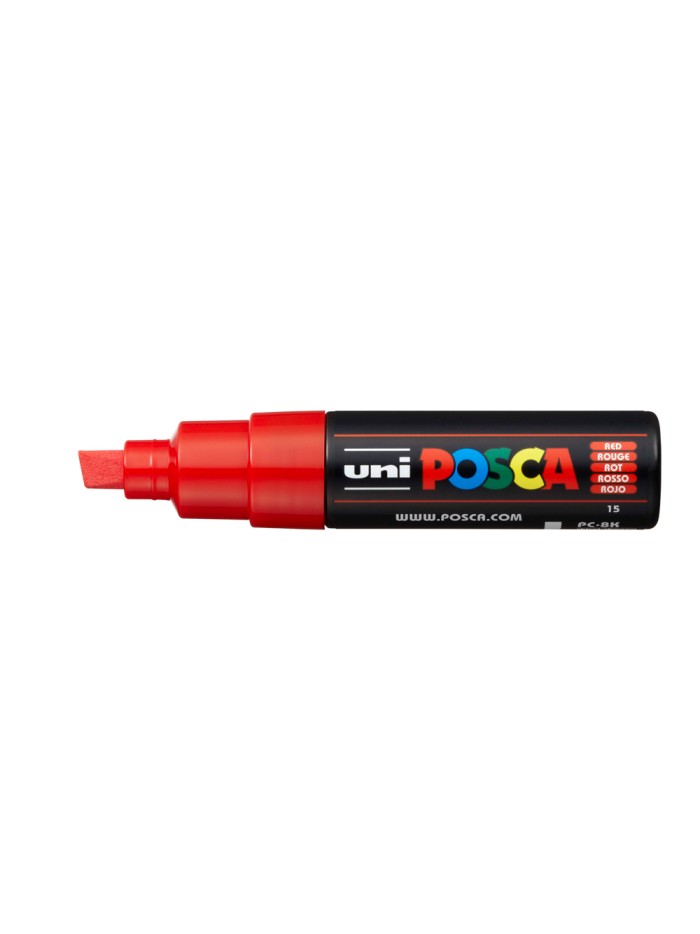 Rotulador uni posca pc-8k marcador de pintura punta biselada 8 mm rojo Rotulador uni posca pc-8k marcador de pintura punta biselada 8 mm rojo