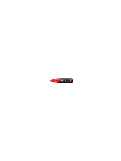 Rotulador uni posca pc-8k marcador de pintura punta biselada 8 mm rojo
