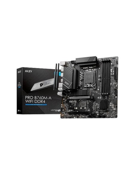 Placa base msi 1700 pro b760m - a wifi atx - 4x ddr4 - 4x sata 6gb - s - 8x usb 3.2 - 1x usb tipo c 911 - 7d99 - 001