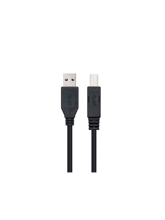 Cable usb tipo a 3.0 a usb tipo b 3.0 nanocable 2m negro macho - macho Cable usb tipo a 3.0 a usb tipo b 3.0 nanocable 2m negro macho - macho