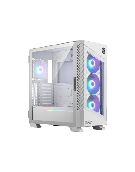 Caja ordenador gaming msi mpg velox 100r atx 4 x 120mm 2 x usb 3.2 1 x usb tipo c argb blanca