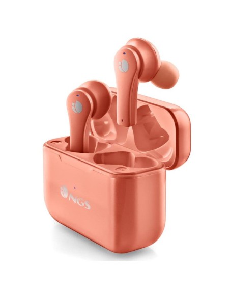 Auriculares inalambricos ngs artica bloom coral bluetooth 5.1 + estuche de carga - coral