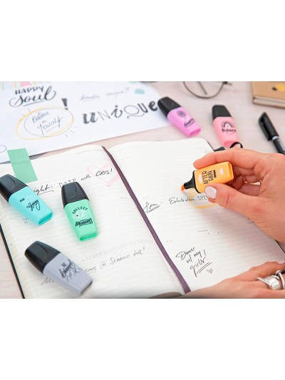 Rotulador stabilo boss mini pastel love estuche de 5 unidades colores surtidos