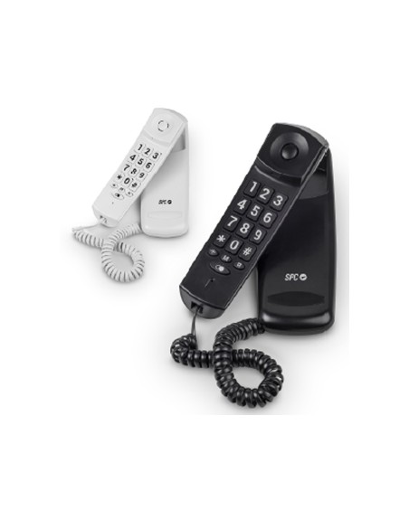 Telefono spc sobremesa/mural original lite 2 led con rellamada 10 memorias color negro