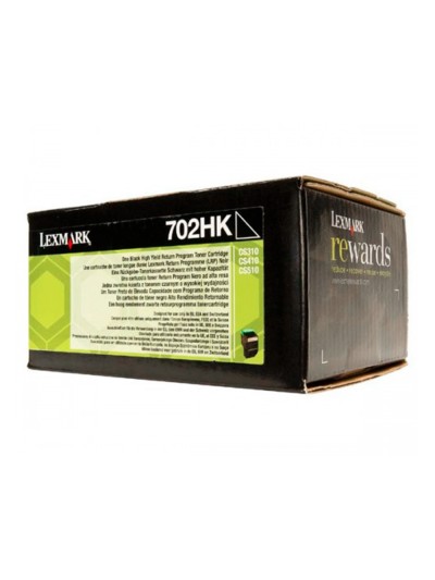 Toner laser lexmark 702hke negro 4000 paginas
