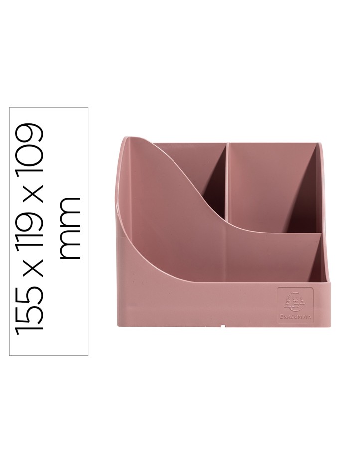 Organizador de sobremesa exacompta skandi color rosa viejo 155x119x109 mm Organizador de sobremesa exacompta skandi color rosa viejo 155x119x109 mm