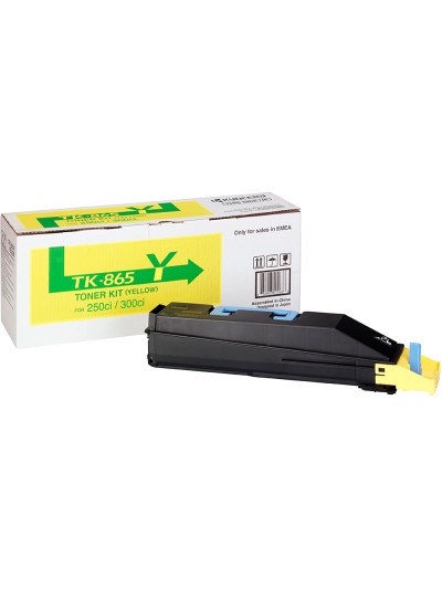 Toner tk865y kyocera -mita copiadora amarillo taskalfa 200ci / 300ci 12.000 paginas
