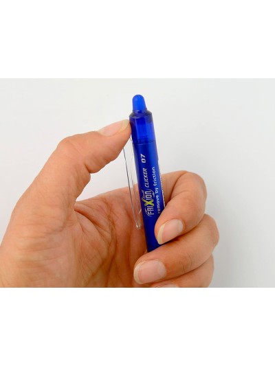Boligrafo pilot frixion clicker borrable 0,7 mm punta media azul en blister