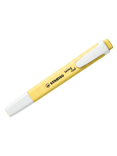 Rotulador stabilo fluorescente fino swing cool pastel amarillo cremoso