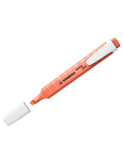 Rotulador stabilo fluorescente fino swing cool pastel coral meloso