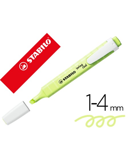 Rotulador stabilo fluorescente fino swing cool pastel chispa de lima