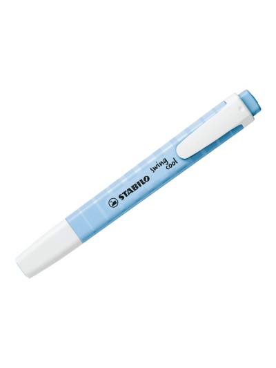 Rotulador stabilo fluorescente fino swing cool pastel azul nublado